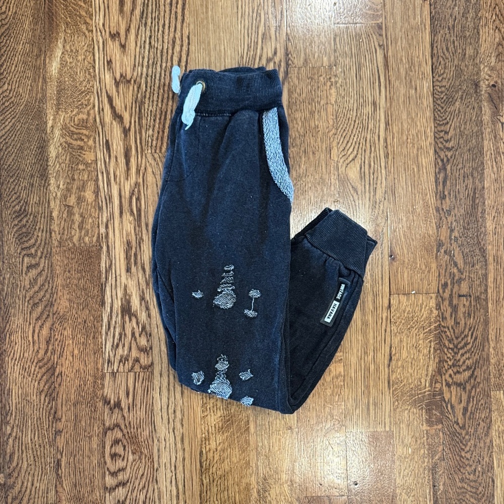Vintage Havana Kids Black Joggers with Rips Size 5/6